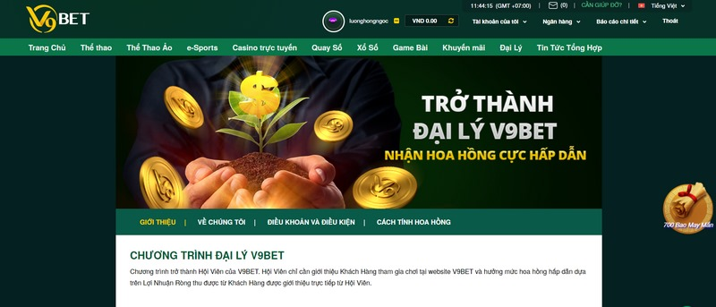 Giới thiệu về đại lý V9bet