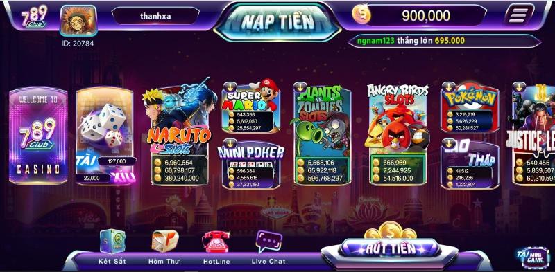 Nổ hũ 789 mang lại trải nghiệm độc đáo đối với các game thủ