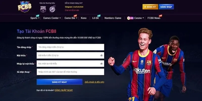 Thủ tục đăng nhập Fcb88 